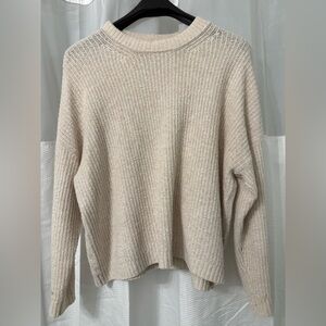 American Eagle Outfitters Cream Knit Sweater